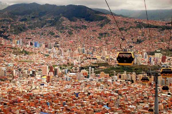   La Paz City in Bolivia 