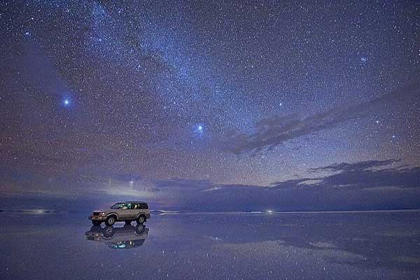   Uyuni Salt Flats at Night, Epic photo 
