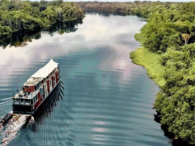 Amazonas river and luxury cruise destination in Peru