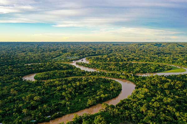  Amazon River portion of Iquitos in the Amazon Jungle 