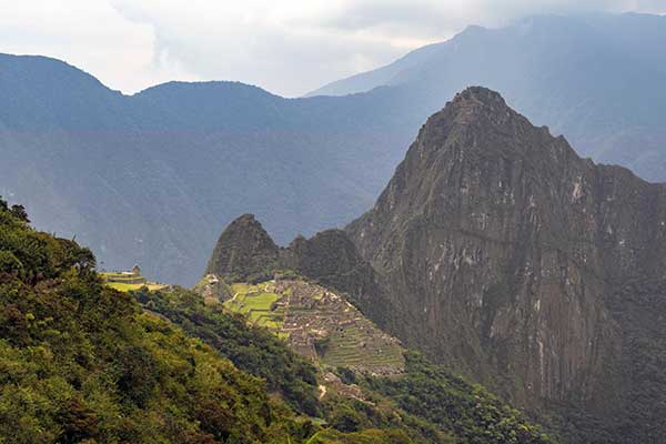  View from Sun gate or IntiPunku in the Machu Picchu 