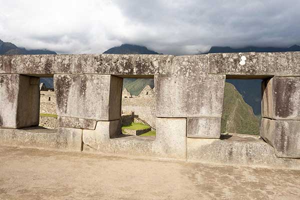  Three windows temple in Machu Picchu during July and August 