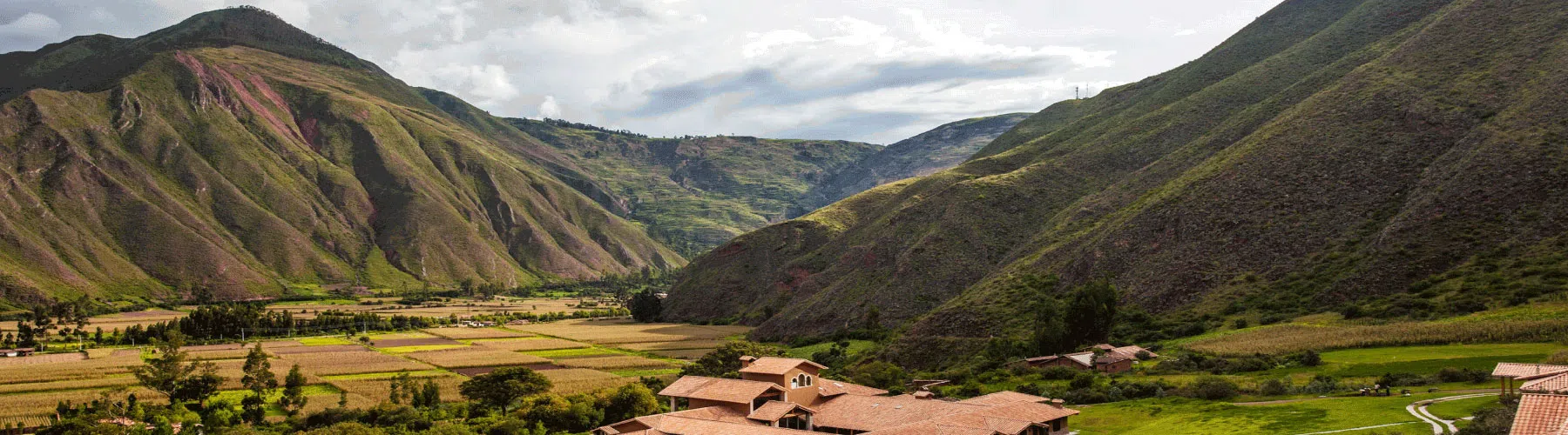 Sacred Valley in Cusco, view from the hillsides