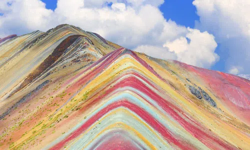 Awesome season in seven colors mountain in Peru