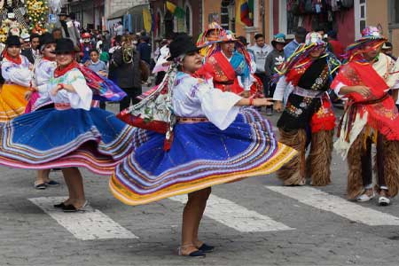  Ecuador Traditional dance of local community