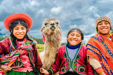  Indigenous Childs of the Andes of Peru